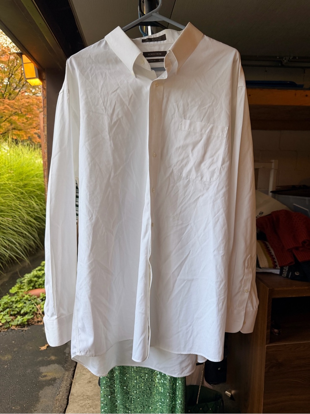Nordstrom White Long-Sleeve Dress Shirt